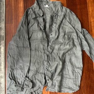 Grey Linen button down
